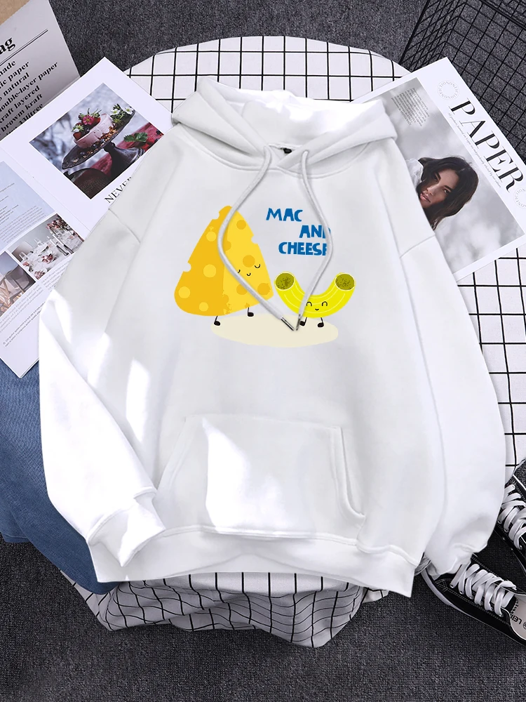 Cartoon Friendly Mac And Cheese Womens Clothes Loose Fashion Hoody Simplicity Casual Sweatshirt Female Fleece Autumn Hoodies