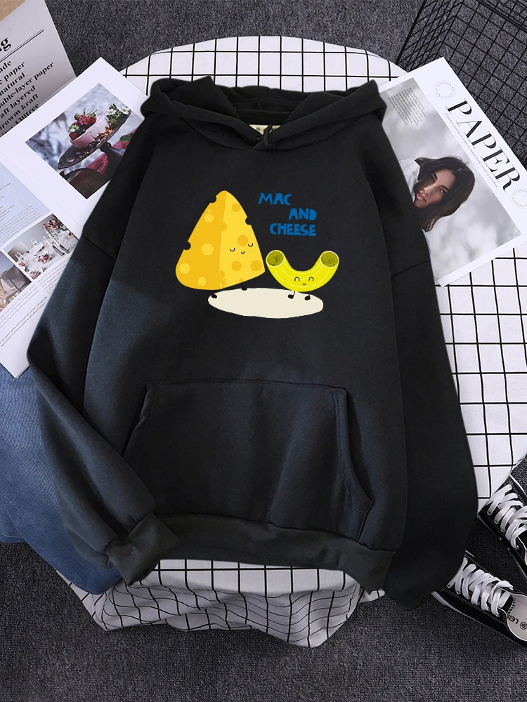 Cartoon Friendly Mac And Cheese Womens Clothes Loose Fashion Hoody Simplicity Casual Sweatshirt Female Fleece Autumn Hoodies