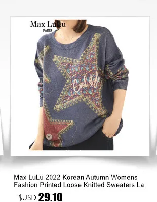 Amax luluE Brand Spring Korean Floral Sweaters Women Printed Vintage Classic Leisure Jumpers 2023 Ladies Casual Knitted Pullover