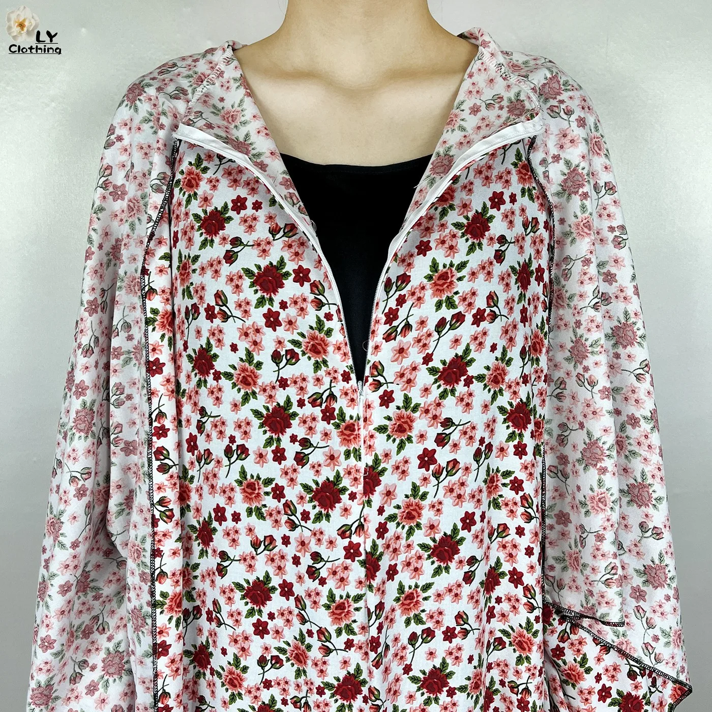 2024Latest Muslim Abayas For Women Ramadan Prayer Maxi Dubai Turkey Femme Cotton Robe Floral Loose African Dress Turban Attached