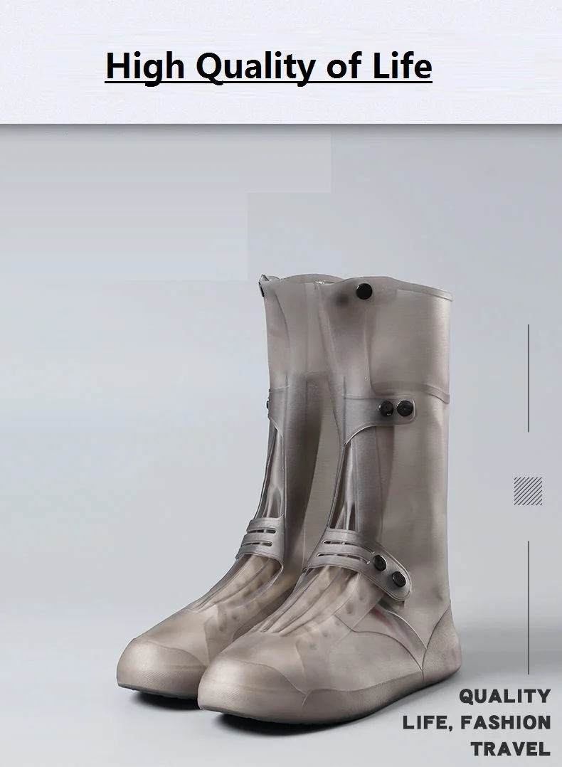 Tall Visitor Overshoes High Tube Galoshes Waterproof Shoes Cover Slip Resistant Overshoes Rain Boots Protector Long Shoe Covers