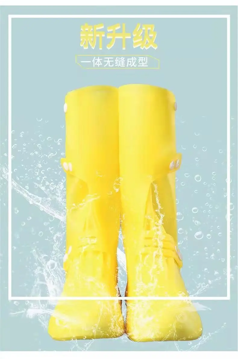Tall Visitor Overshoes High Tube Galoshes Waterproof Shoes Cover Slip Resistant Overshoes Rain Boots Protector Long Shoe Covers