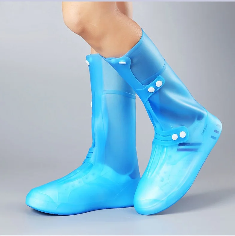 Tall Visitor Overshoes High Tube Galoshes Waterproof Shoes Cover Slip Resistant Overshoes Rain Boots Protector Long Shoe Covers
