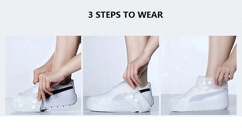 Tall Visitor Overshoes High Tube Galoshes Waterproof Shoes Cover Slip Resistant Overshoes Rain Boots Protector Long Shoe Covers