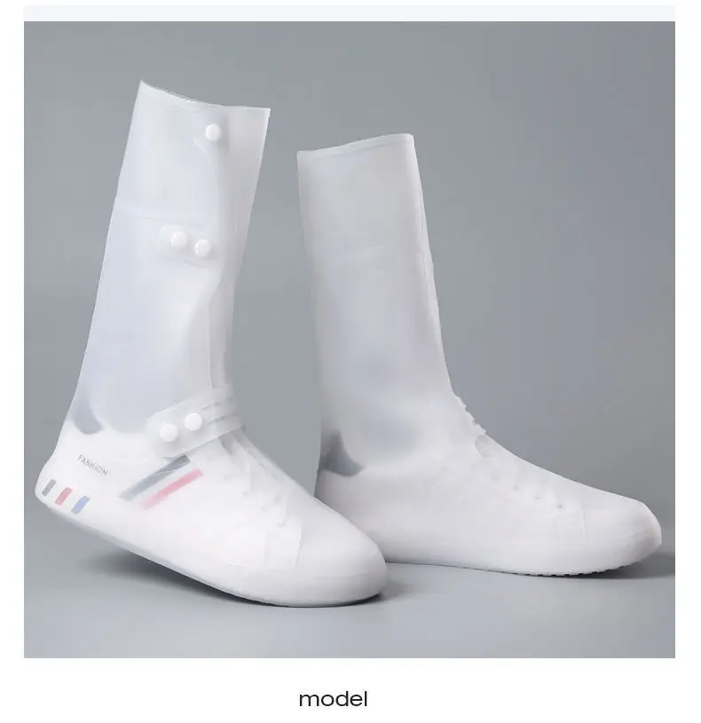 Tall Visitor Overshoes High Tube Galoshes Waterproof Shoes Cover Slip Resistant Overshoes Rain Boots Protector Long Shoe Covers