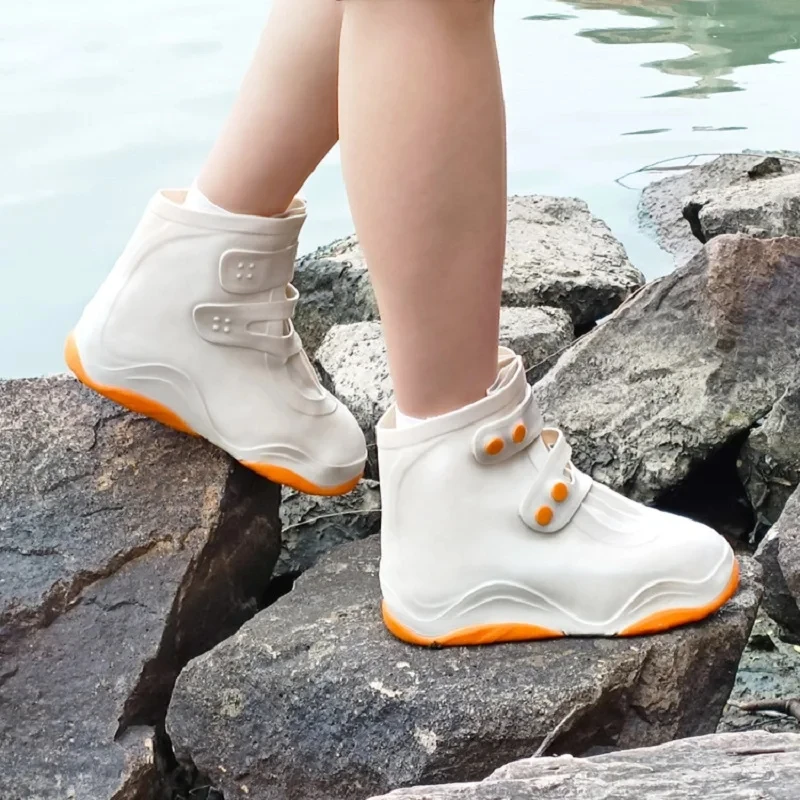 Tall Visitor Overshoes High Tube Galoshes Waterproof Shoes Cover Slip Resistant Overshoes Rain Boots Protector Long Shoe Covers