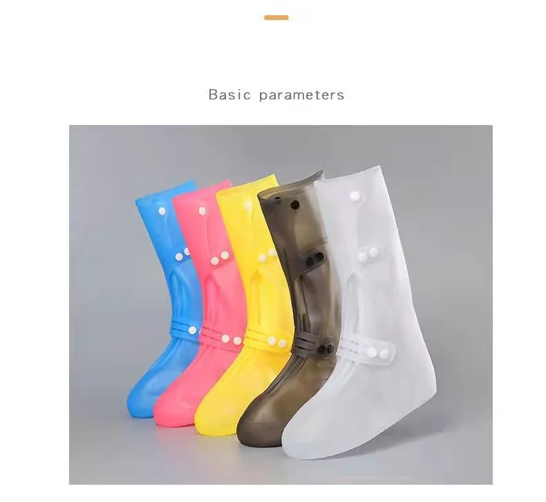 Tall Visitor Overshoes High Tube Galoshes Waterproof Shoes Cover Slip Resistant Overshoes Rain Boots Protector Long Shoe Covers