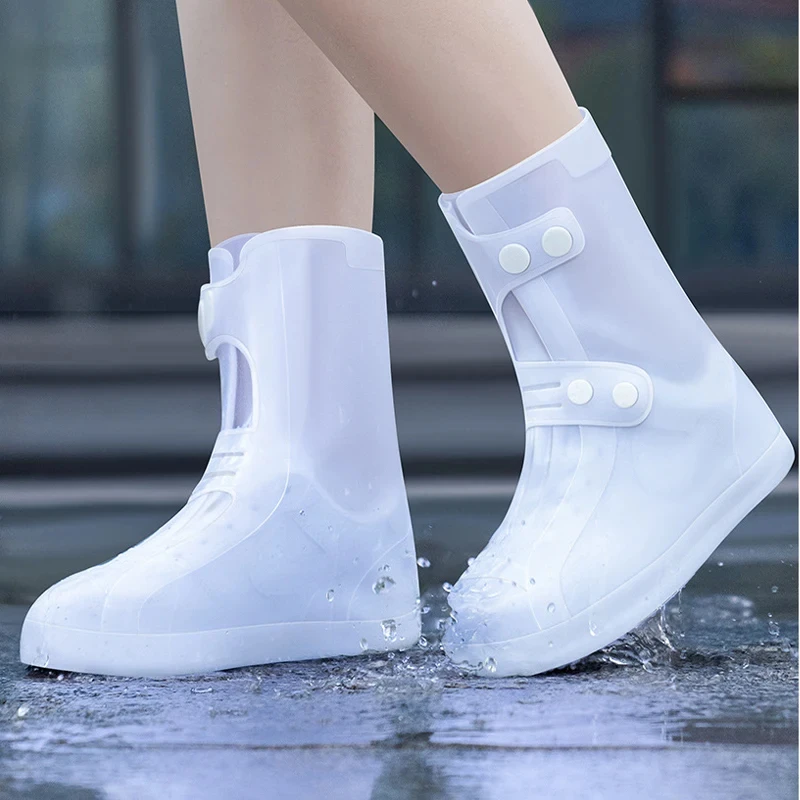 Tall Visitor Overshoes High Tube Galoshes Waterproof Shoes Cover Slip Resistant Overshoes Rain Boots Protector Long Shoe Covers