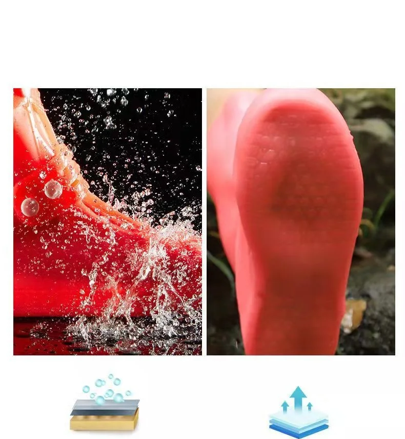 Tall Visitor Overshoes High Tube Galoshes Waterproof Shoes Cover Slip Resistant Overshoes Rain Boots Protector Long Shoe Covers