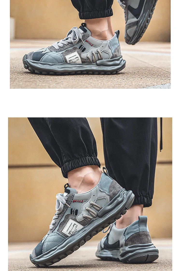 2023 Autumn Men Shoes Casual Sneakers Male Dissolve Thick Shoes Platform Walking Outdoor Sports Shoes Chaussure Homme