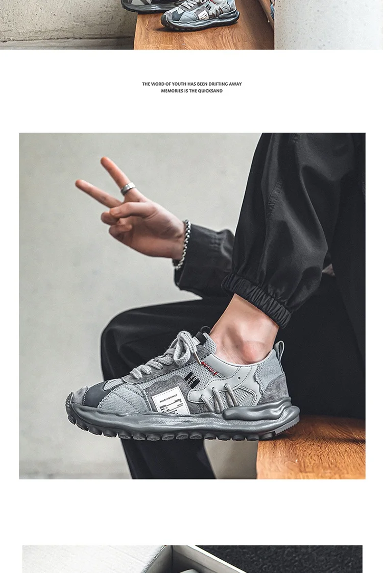 2023 Autumn Men Shoes Casual Sneakers Male Dissolve Thick Shoes Platform Walking Outdoor Sports Shoes Chaussure Homme