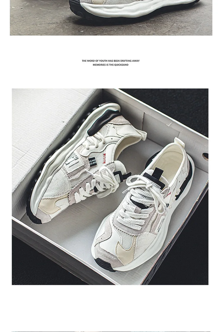 2023 Autumn Men Shoes Casual Sneakers Male Dissolve Thick Shoes Platform Walking Outdoor Sports Shoes Chaussure Homme