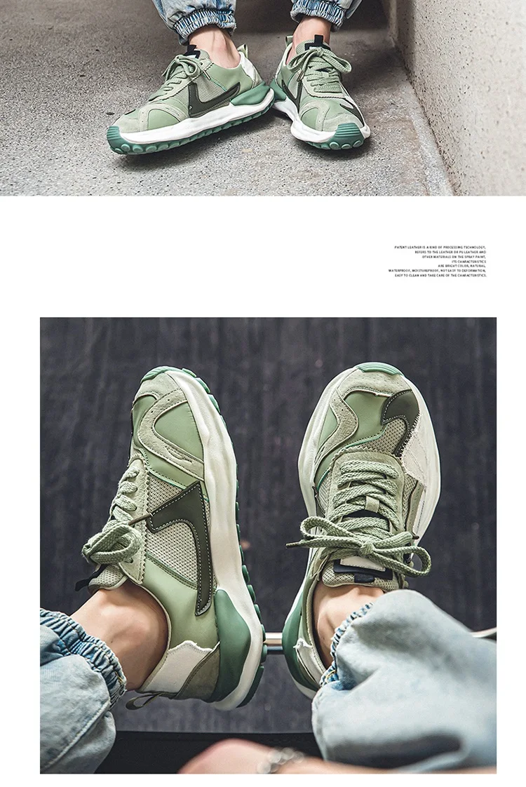 2023 Autumn Men Shoes Casual Sneakers Male Dissolve Thick Shoes Platform Walking Outdoor Sports Shoes Chaussure Homme