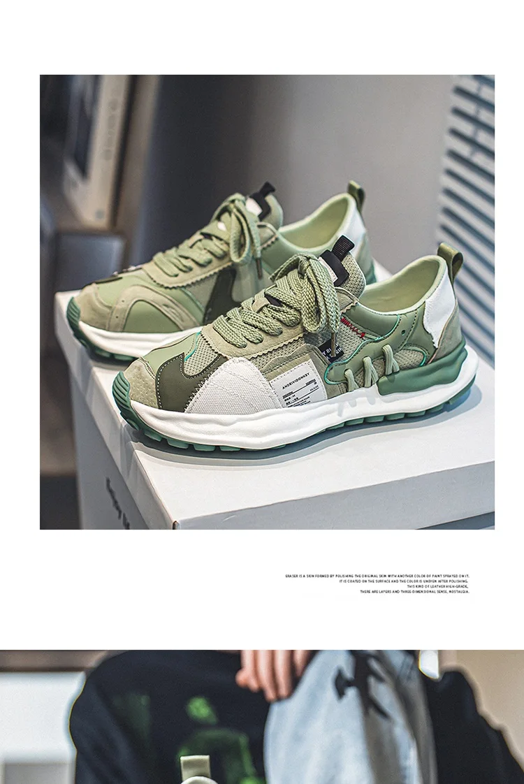 2023 Autumn Men Shoes Casual Sneakers Male Dissolve Thick Shoes Platform Walking Outdoor Sports Shoes Chaussure Homme