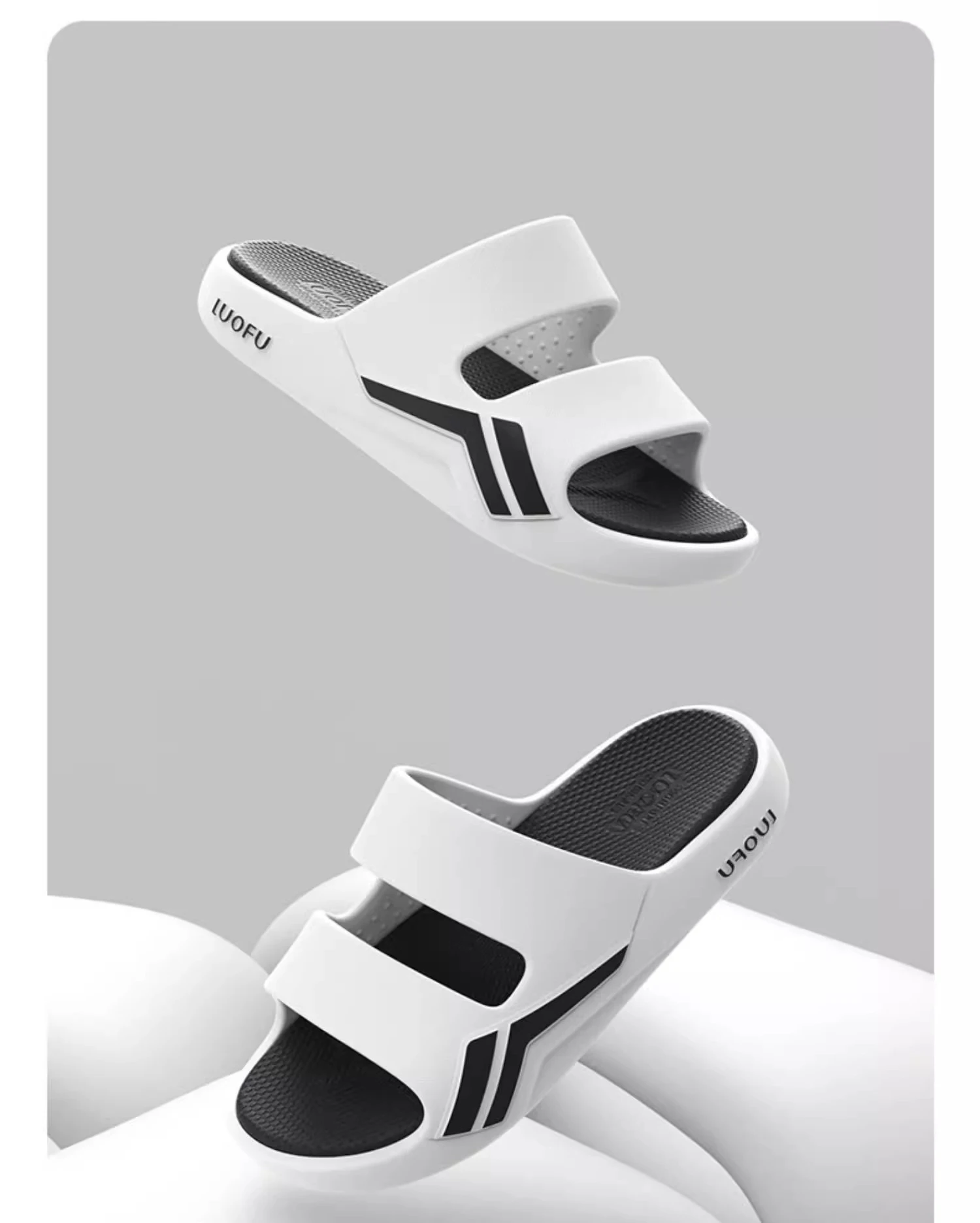 LUOFU Men's Outdoor Sports Slippers Summer Fashion Versatile Thick Sole Soft Sole Comfortable and Non slip Beach Sandals
