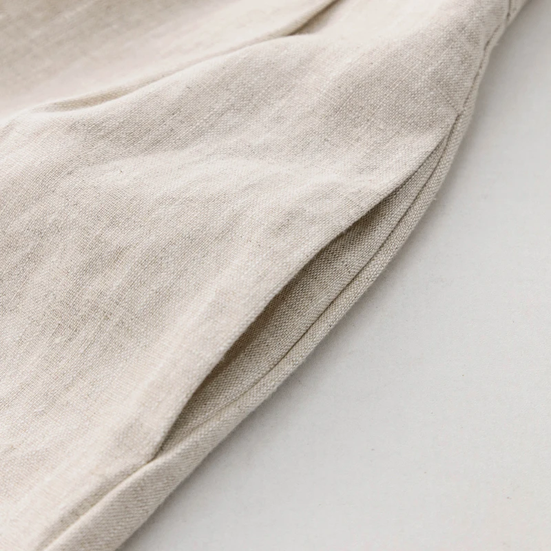 2026 Summer 100% Linen Women's Shorts Casual High Waist Wide Leg Button Up Elegant Ol Short Pants Femme