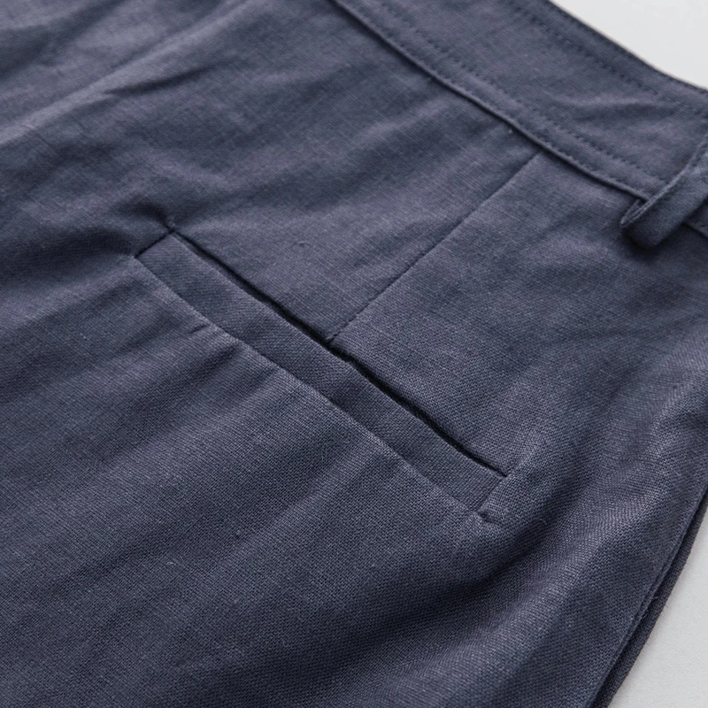 2026 Summer 100% Linen Women's Shorts Casual High Waist Wide Leg Button Up Elegant Ol Short Pants Femme
