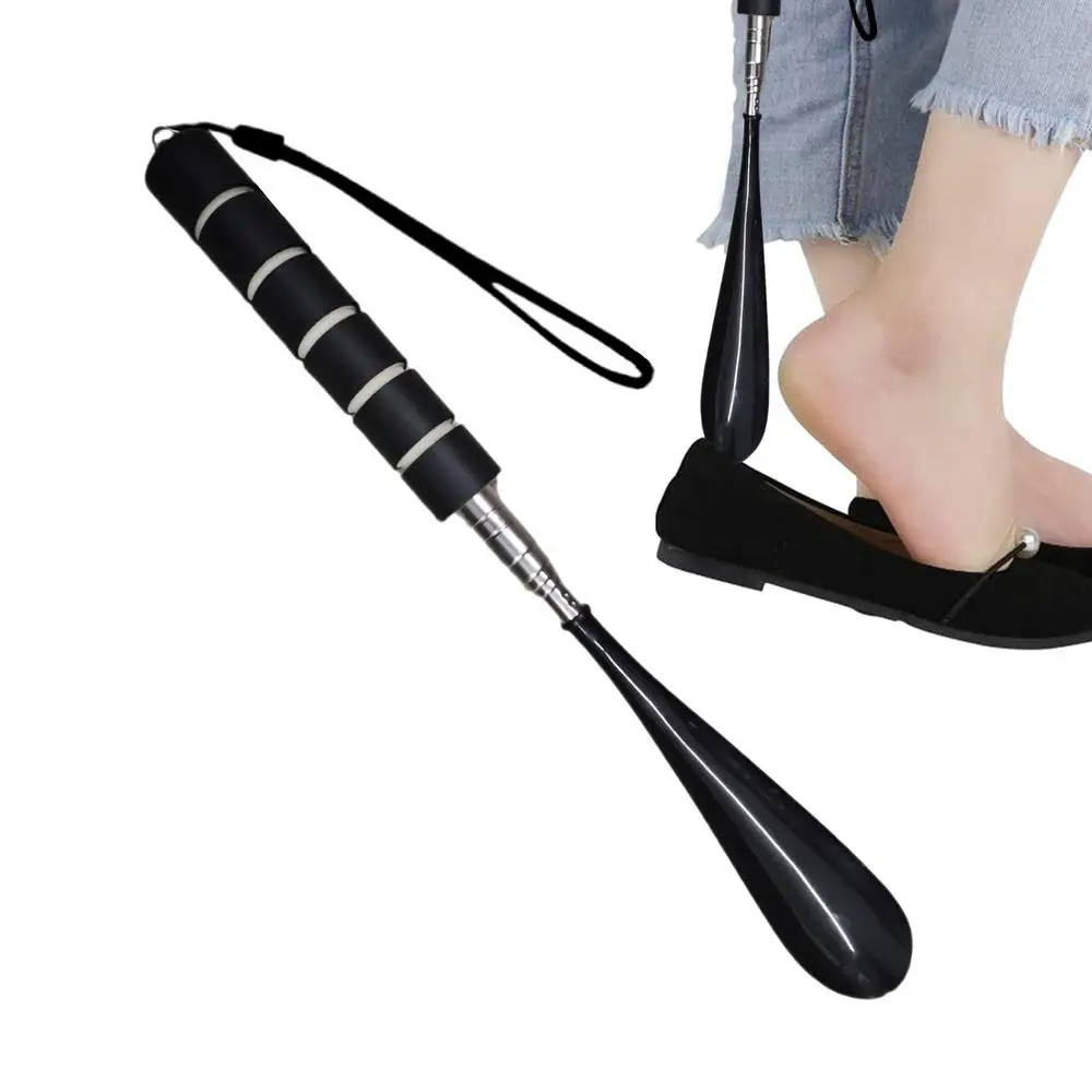 Retractable Shoehorn Shoe Horn Stainless Steel Shoehorn Long Handle Shoehorn Durable Shoe Accessory Lifter Shoes Spoon Shoehorn
