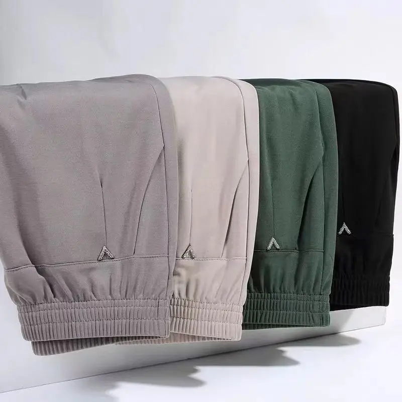 Women Pants 2025 New Summer Casual Loose Super Oversized Thin Elastic Waist Straight Pants Middle Aged Female Trousers 7XL 8XL