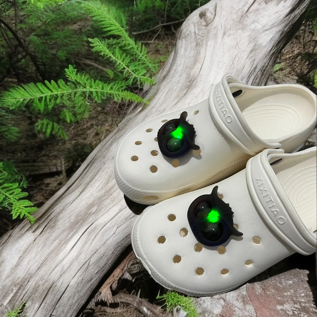 2PCS Owl Creative Shoe Light, Applicable to Shoe Charms, Creative Luminescence Shoe Decoration Accessories