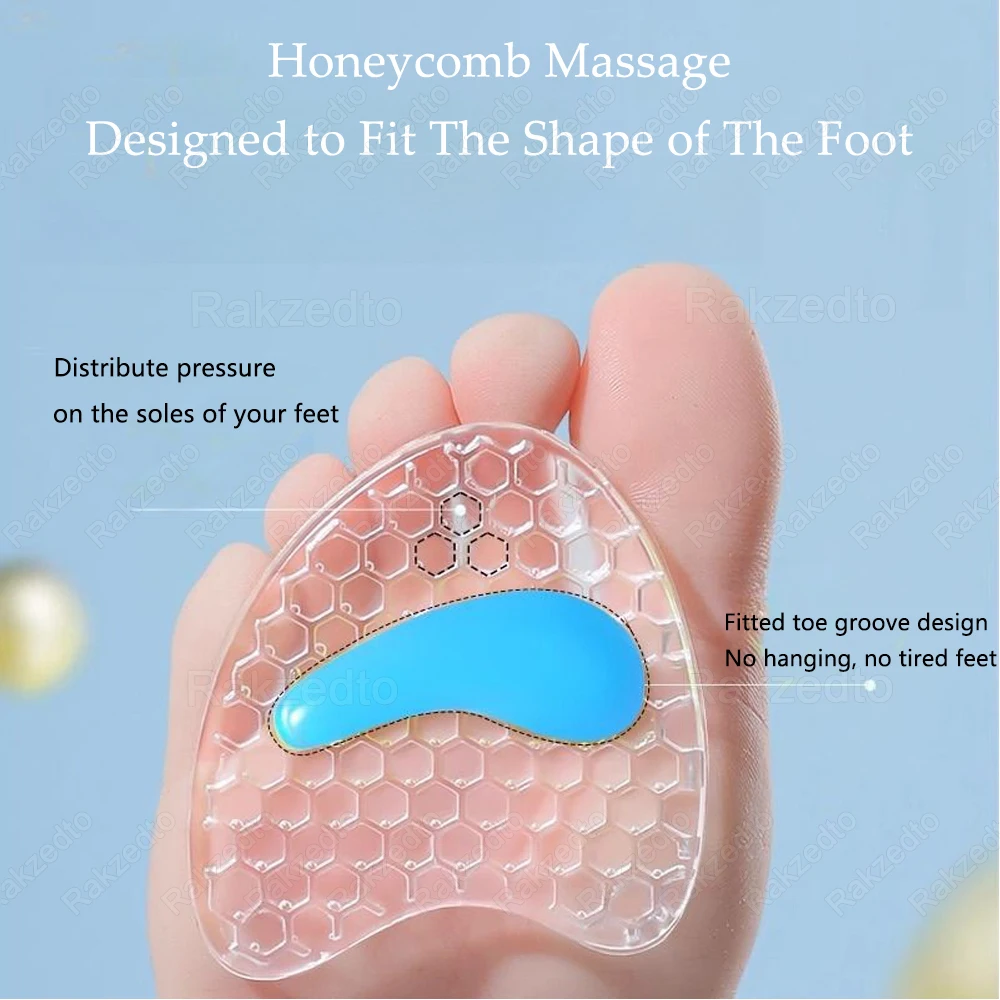 6pcs Silicone Shoe Pads for Women Shoes Inserts Non-Slip Gel Forefoot Pads High Heels Sandals Anti-Slip Self-Adhesive Insoles
