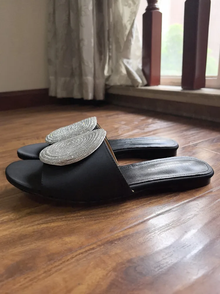 MKKHOU Fashion Sandals Women's New High Quality Linen Flat Bottom Slippers Minimalist Outdoor Slippers Beach Shoes