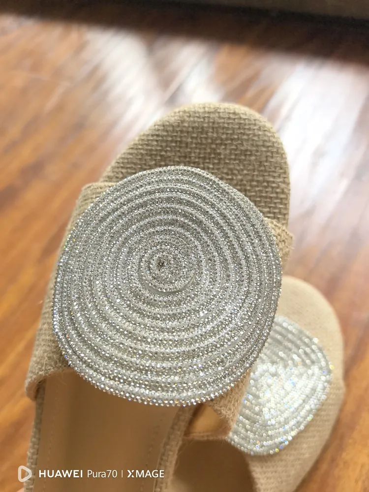 MKKHOU Fashion Sandals Women's New High Quality Linen Flat Bottom Slippers Minimalist Outdoor Slippers Beach Shoes