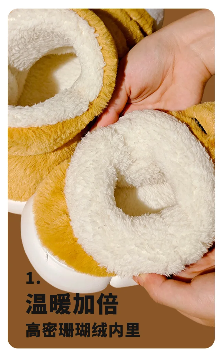 New Tiger Paw Slippers Woman Men Winter Furry Booties Women's Fuzzy Home Shoes Size 44 45 Girls Chrismas Slippers Drop Shipping