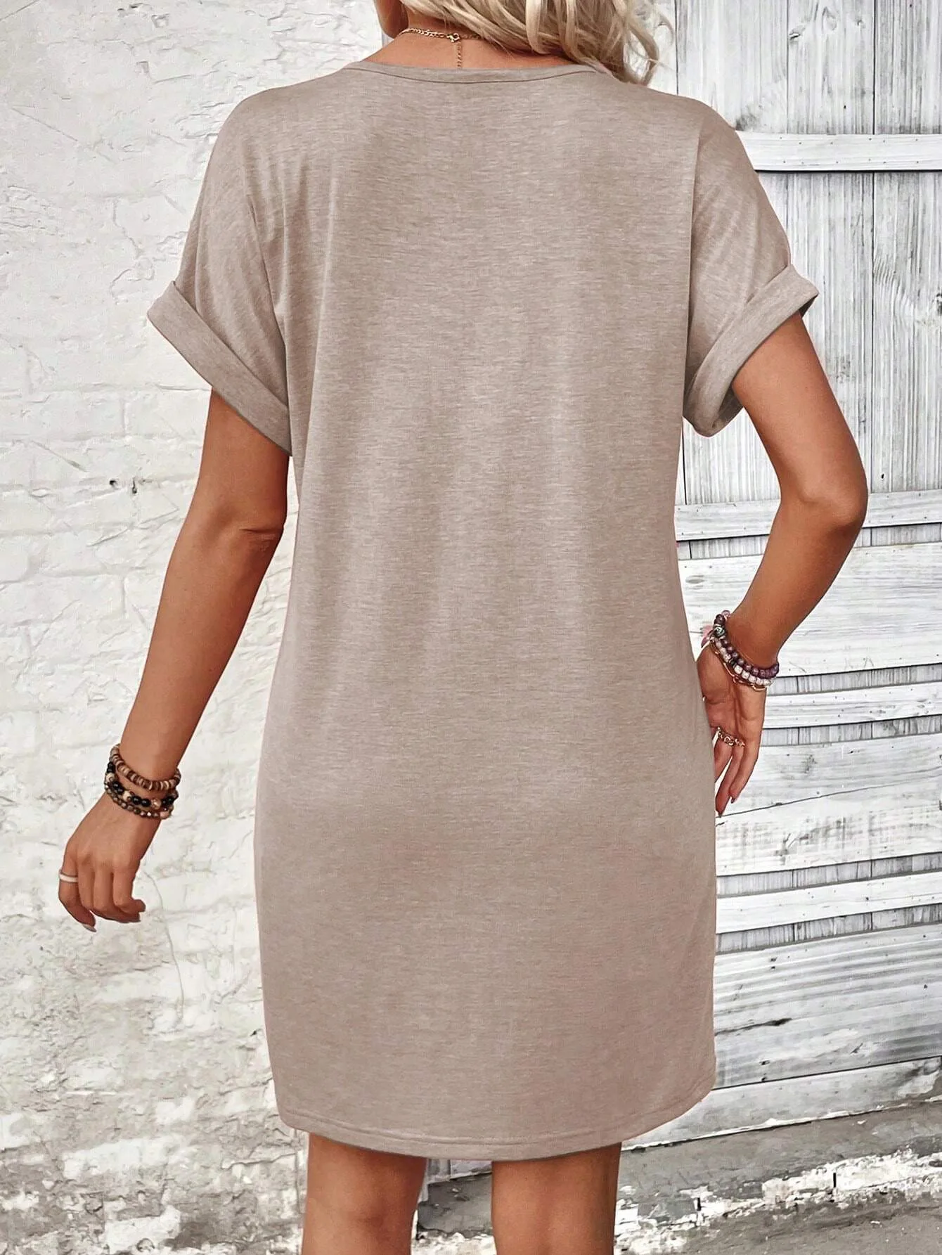 For Women Casual Trend Short Sleeve Mini Dress New Summer Fashion Solid V Neck Button Down Beach Party Dresses Femme Robe