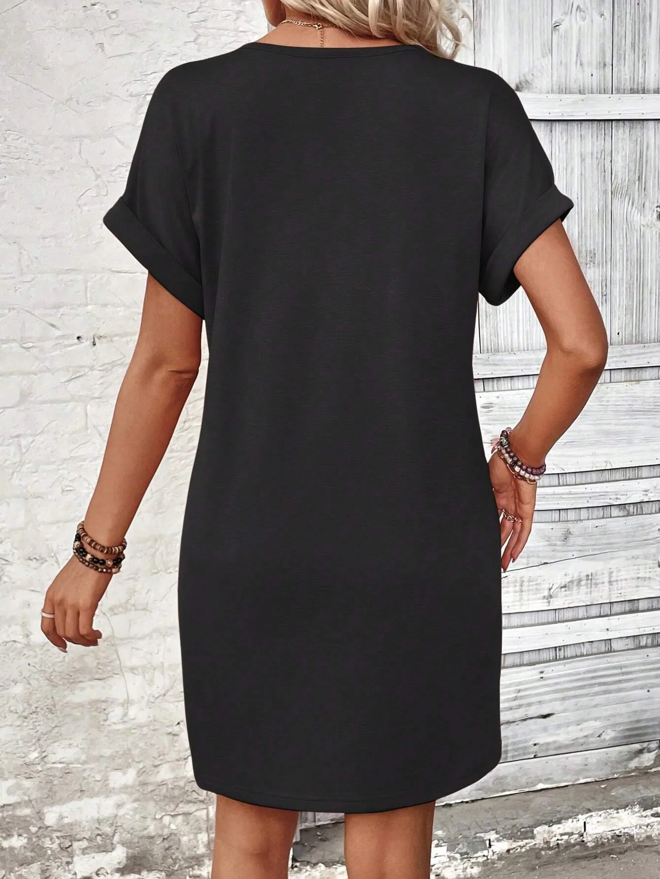 For Women Casual Trend Short Sleeve Mini Dress New Summer Fashion Solid V Neck Button Down Beach Party Dresses Femme Robe