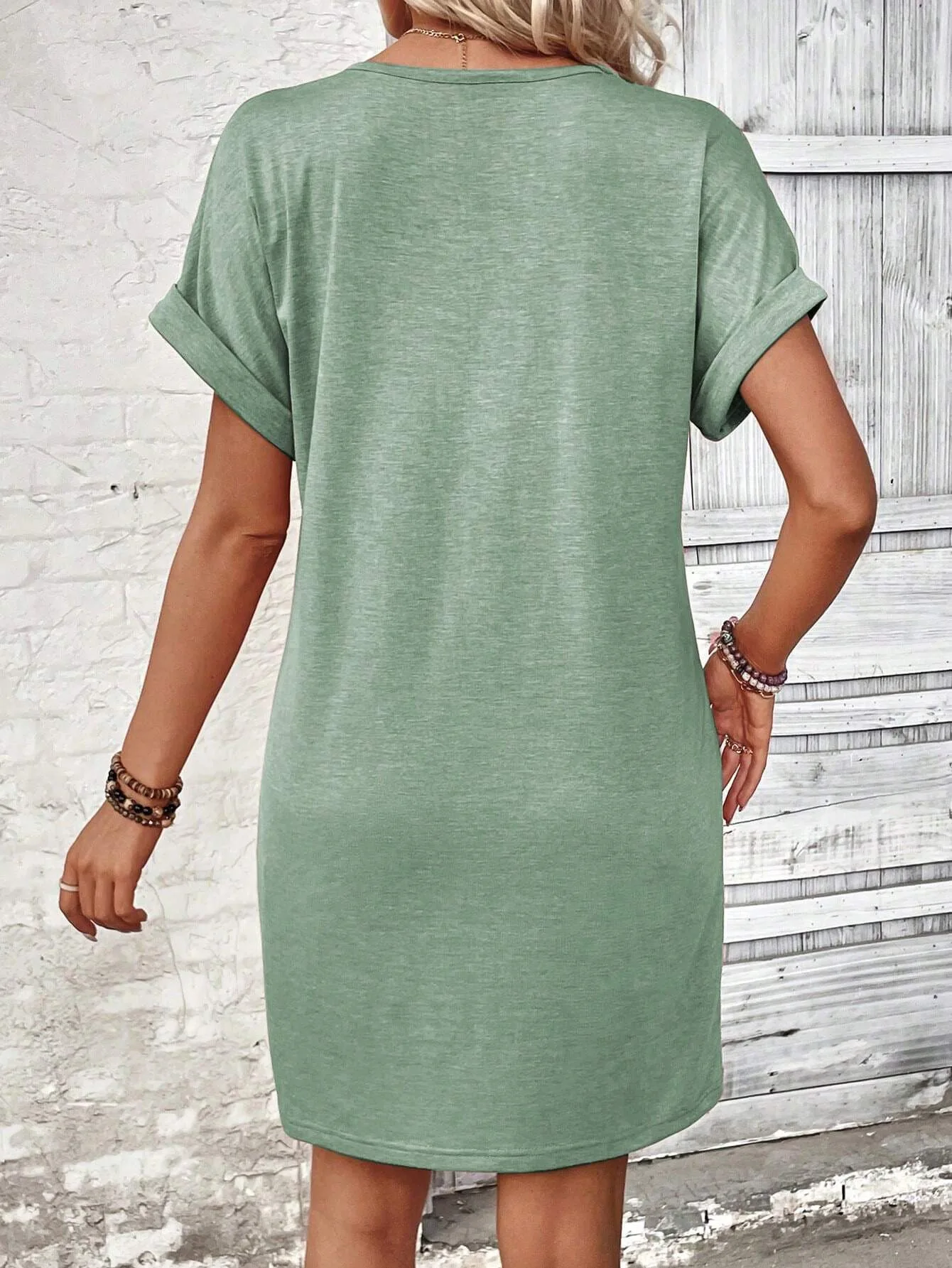 For Women Casual Trend Short Sleeve Mini Dress New Summer Fashion Solid V Neck Button Down Beach Party Dresses Femme Robe