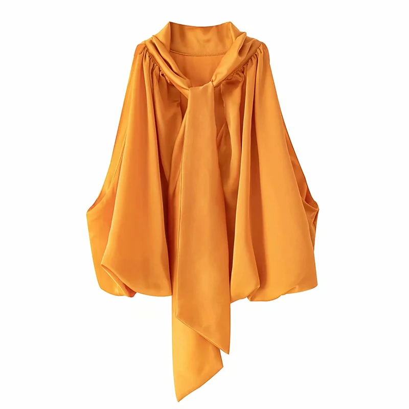 Klacwaya Top Women 2021 Sexy Blouses Orange Crop Ladies Shirts Halter Sleeveless Girl Summer Blusas Clothing Female Chic Tops
