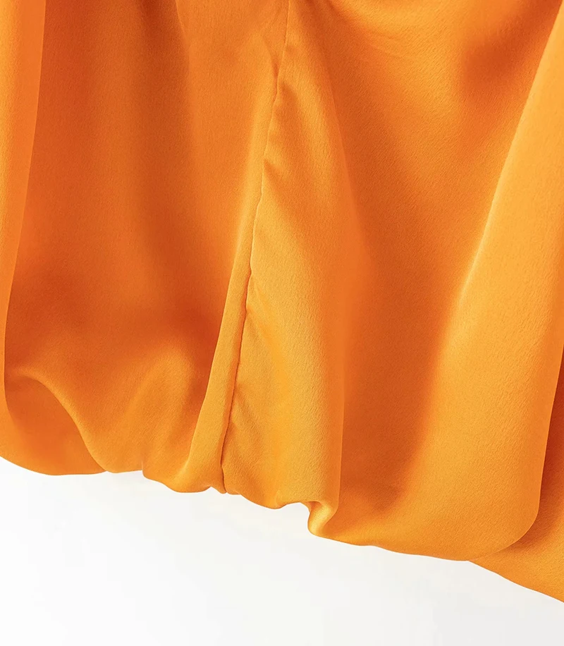 Klacwaya Top Women 2021 Sexy Blouses Orange Crop Ladies Shirts Halter Sleeveless Girl Summer Blusas Clothing Female Chic Tops