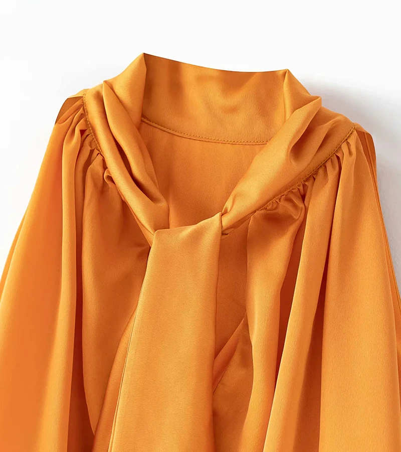 Klacwaya Top Women 2021 Sexy Blouses Orange Crop Ladies Shirts Halter Sleeveless Girl Summer Blusas Clothing Female Chic Tops