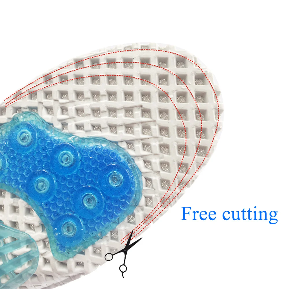 Spring Silicone gel insoles Orthopedic shoes sole insoles for feet Sports insoles Shock Absorption Arch Support Running Shoe Pad