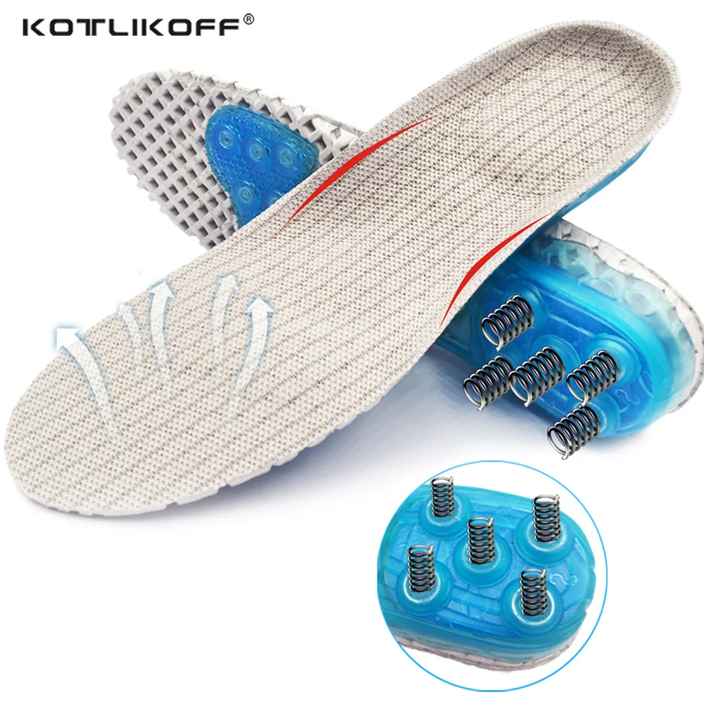 Spring Silicone gel insoles Orthopedic shoes sole insoles for feet Sports insoles Shock Absorption Arch Support Running Shoe Pad
