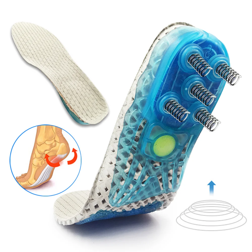 Spring Silicone gel insoles Orthopedic shoes sole insoles for feet Sports insoles Shock Absorption Arch Support Running Shoe Pad