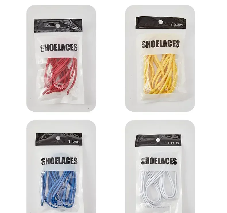 Elastic Shoelaces for Sneakers No Tie Shoelace Tennis Round Shoe Laces Without Ties for Kids Adult Rubber Bands Shoes Accessorie