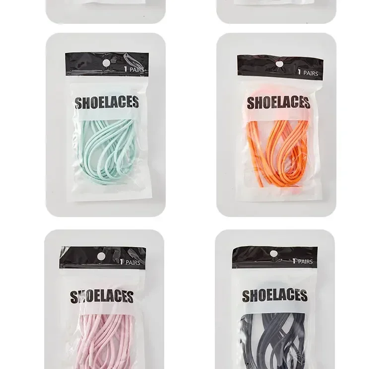 Elastic Shoelaces for Sneakers No Tie Shoelace Tennis Round Shoe Laces Without Ties for Kids Adult Rubber Bands Shoes Accessorie