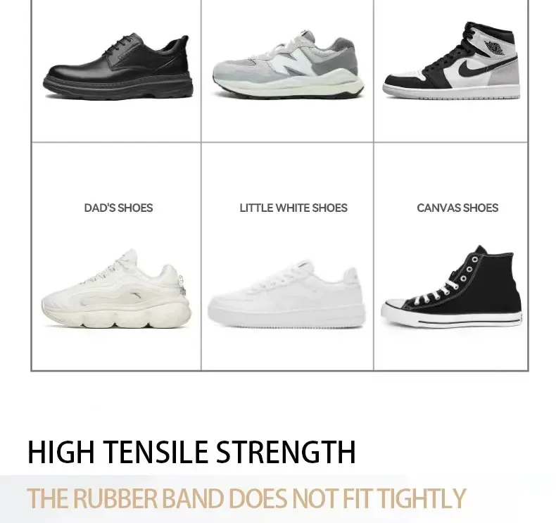 Elastic Shoelaces for Sneakers No Tie Shoelace Tennis Round Shoe Laces Without Ties for Kids Adult Rubber Bands Shoes Accessorie