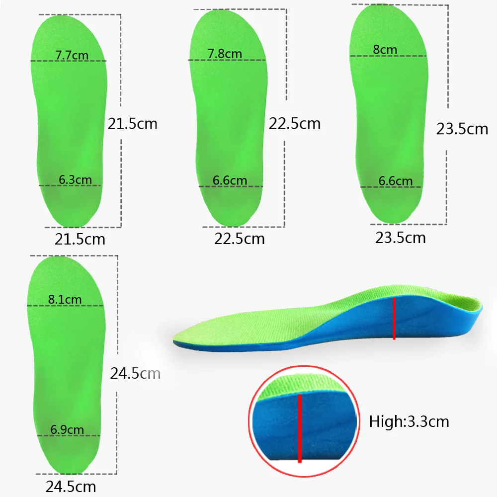 KOTLIKOFF Children's Orthopedic Shoes Insoles For Feet Flat Foot Arch Support Kids Orthopedic Products Shoes Sole Insert