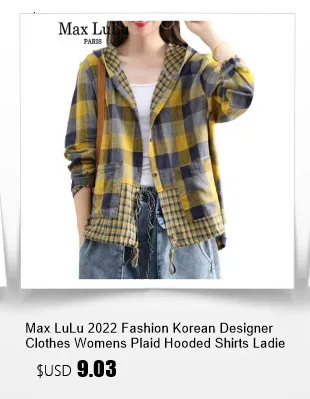 Amax luluE 2024 Fall Clothes Womens Fashion Plaid Denim Shirts Ladies Vintage Casual Big Size Blouses Classic Loose Luxury Tops