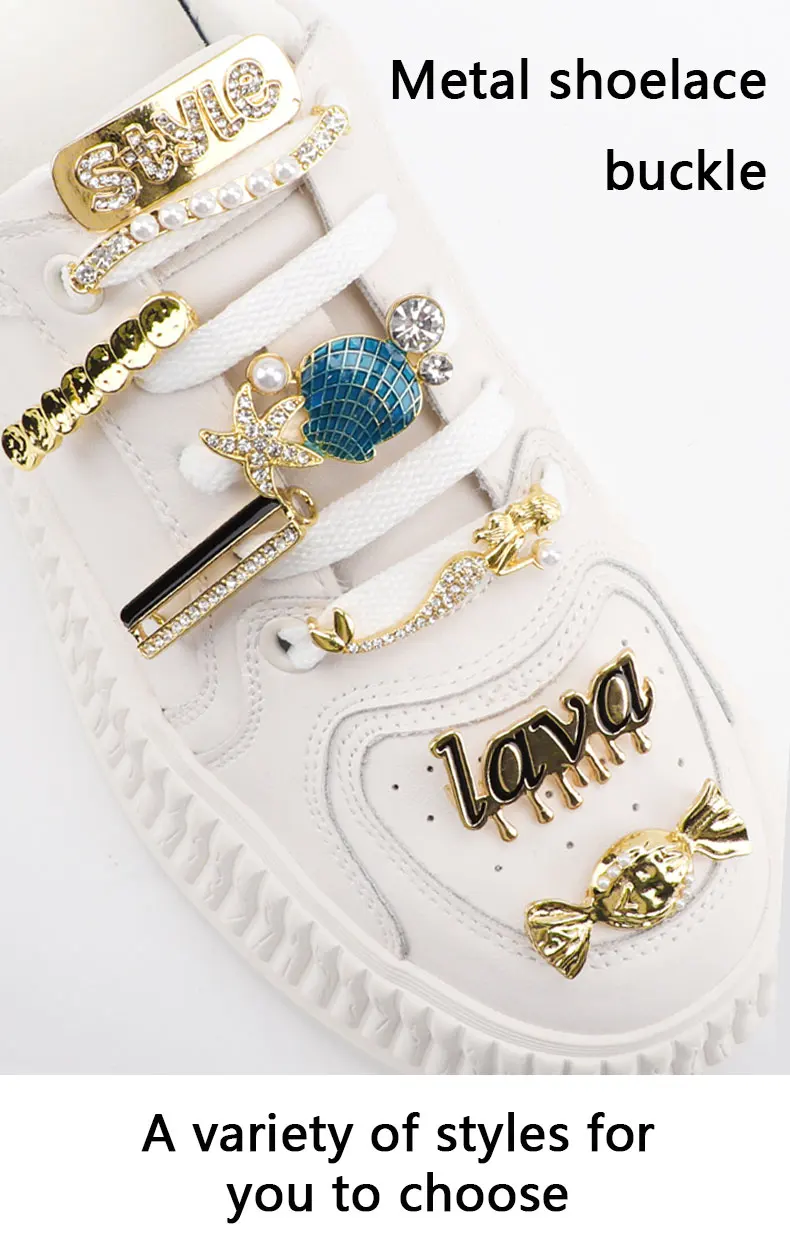 Luxury Shoelaces for Sneakers Decoration Clips Shoe Laces Shiny Rhinestones Shoe Charms Faux Jeweled Vintage Shoelace Decorative