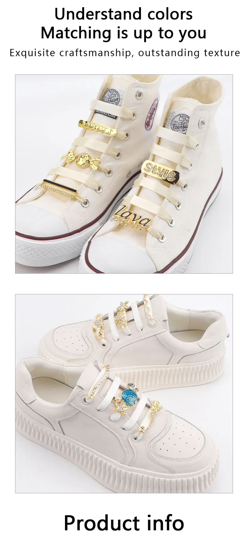 Luxury Shoelaces for Sneakers Decoration Clips Shoe Laces Shiny Rhinestones Shoe Charms Faux Jeweled Vintage Shoelace Decorative