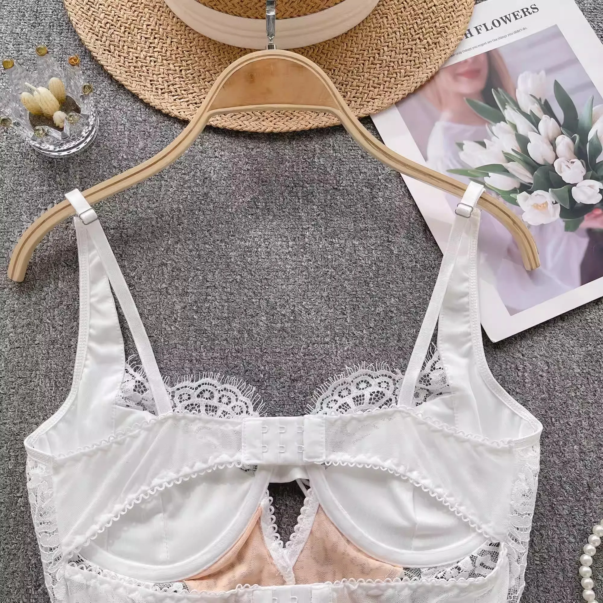 Magdalyn Women Floral Lace Summer Camis Streetwear Boho Beach Basic Sling Tops Ins Casual Elastic Fashion Hollow Sheer Camisole
