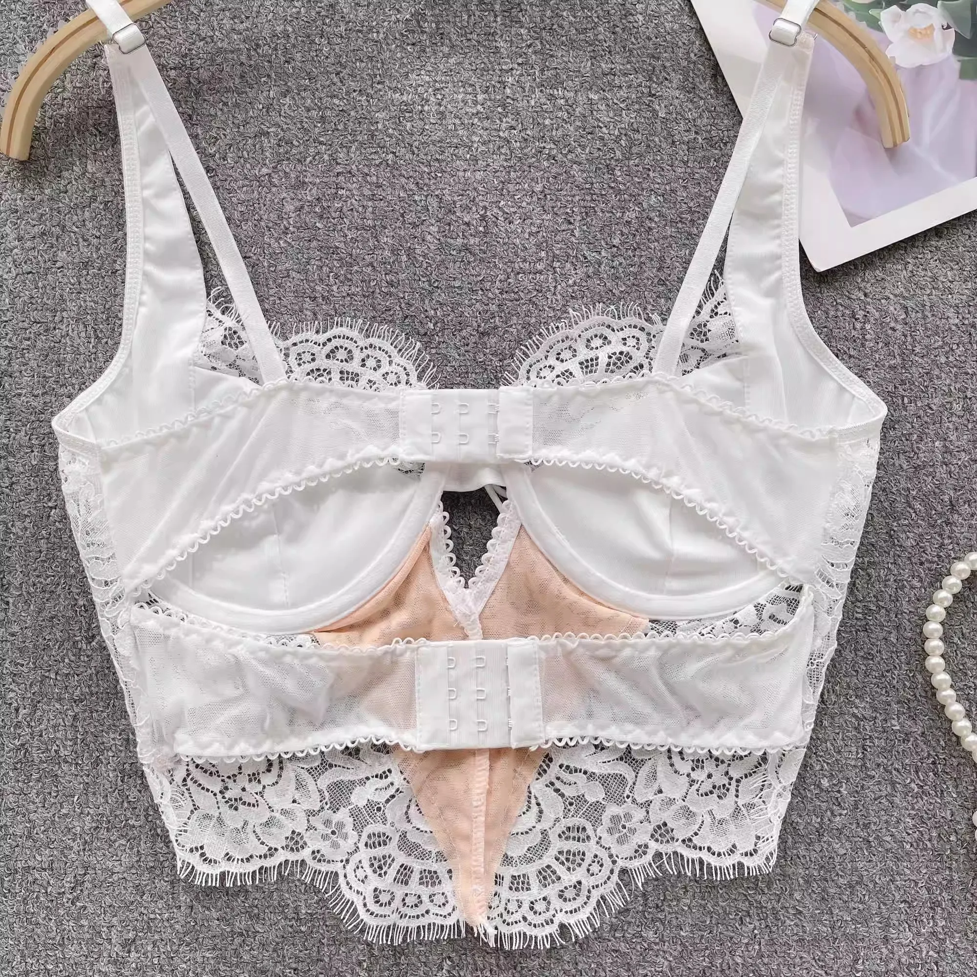 Magdalyn Women Floral Lace Summer Camis Streetwear Boho Beach Basic Sling Tops Ins Casual Elastic Fashion Hollow Sheer Camisole