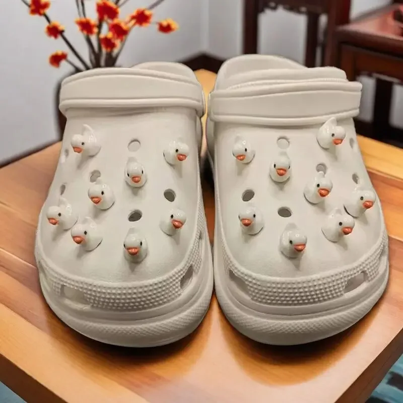 Whole Set Hot Sale DIY Shoes Charms for Little Yellow Duck Hole Shoe Charms Designer Quality Garden Shoe Decoration Girl Gift