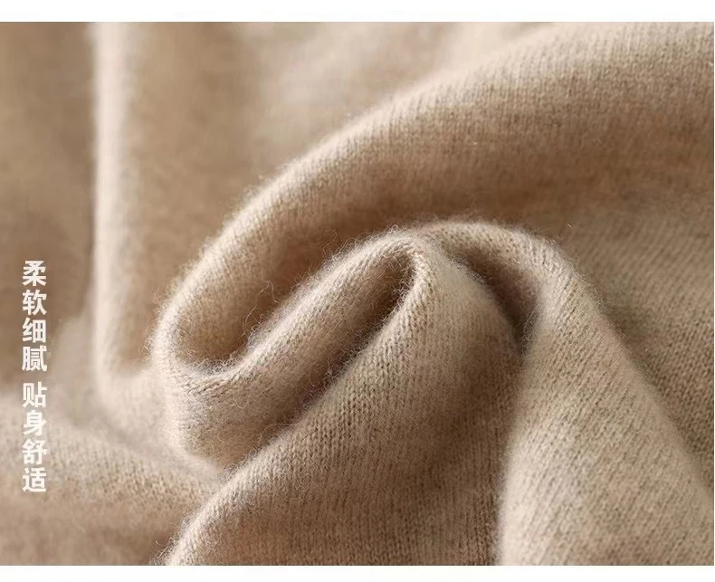 100% Merino Wool Cashmere Sweater Women Knitted Sweater Turtleneck Long Sleeve Pullovers Autumn Winter Clothing Warm Jumper Tops