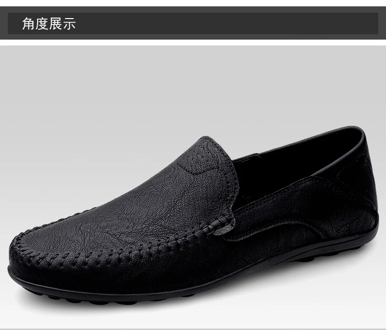 Luxury Leather Men Shoes Casual 2026 Italian Soft Men Loafers Handmade Moccasins Breathable Slip on Boat Shoes Zapatos Hombre