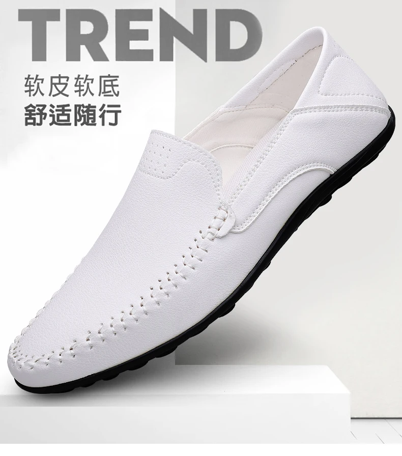 Luxury Leather Men Shoes Casual 2026 Italian Soft Men Loafers Handmade Moccasins Breathable Slip on Boat Shoes Zapatos Hombre